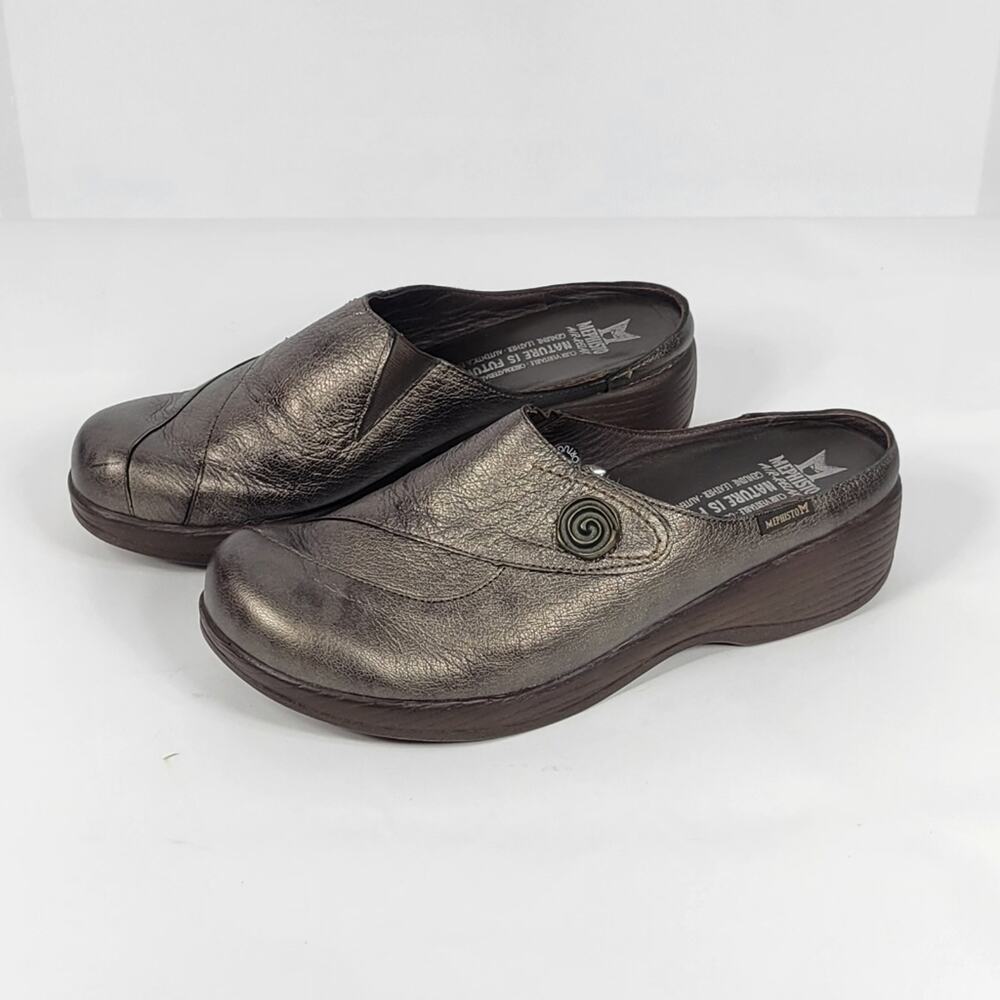 Mephisto Women's Metallic Slip-On Clogs Size 10